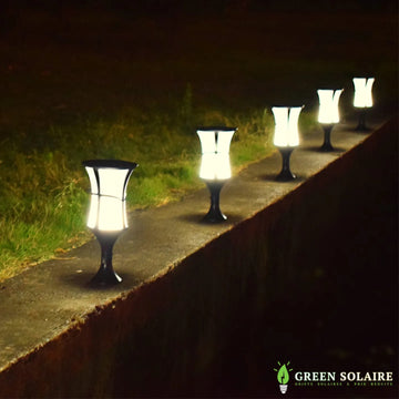 Borne Solaire Moderne LED Éclairage Extérieur Jardin