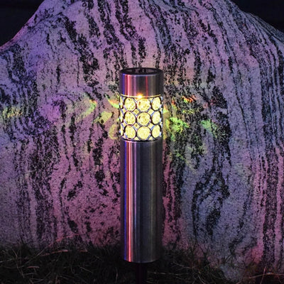 Borne Solaire Décorative Lumineuse Jardin Extérieur – borne installée le long de l'allée