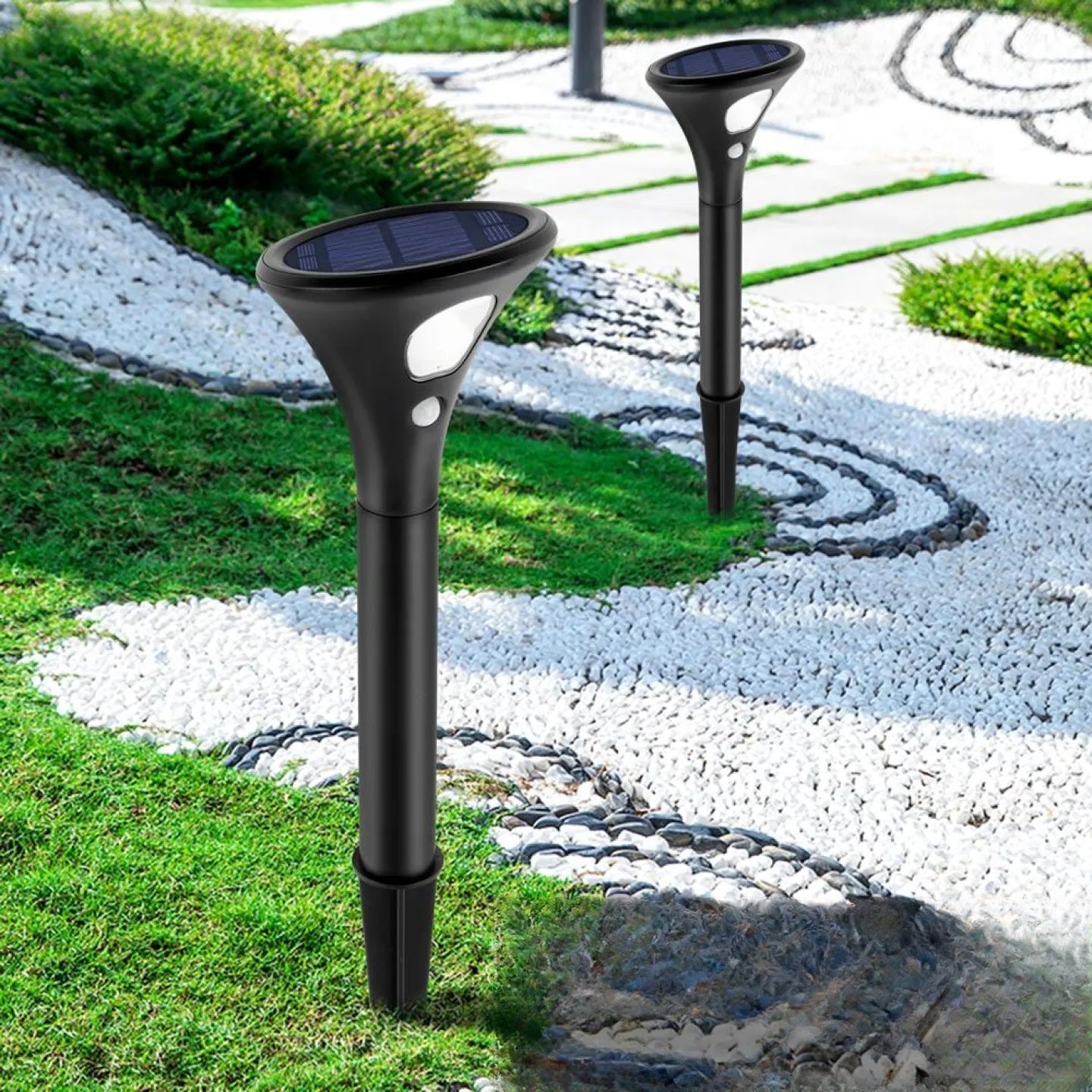 Borne solaire pour allée LED éclairage extérieur jardin