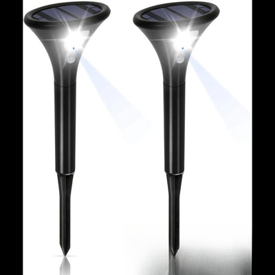 Borne solaire pour allée LED lumière blanc froid 6000K