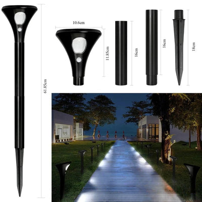 Borne Solaire Allée LED avec Détecteur de Mouvement
