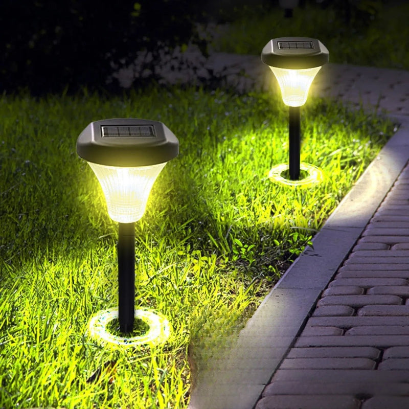 Borne Solaire à Planter LED Lumière Chaude Jardin