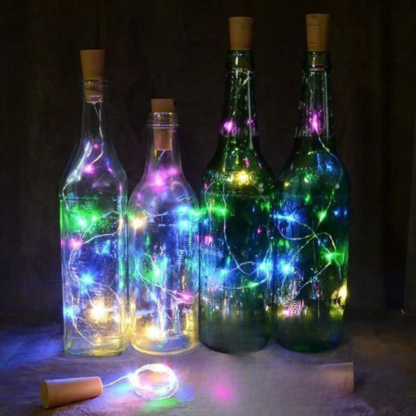 Guirlande LED Bouchon pour Bouteille Solaire Décorative