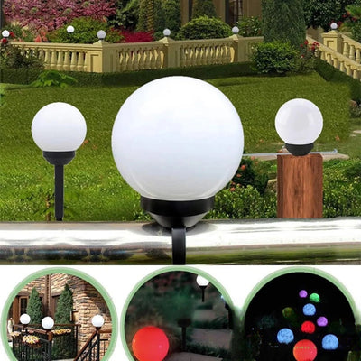 Boules lumineuses solaires avec options de couleurs RGB