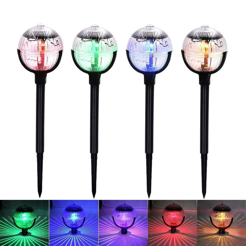 Piquets Solaires Boule de Couleur LED Jardin Décoratif