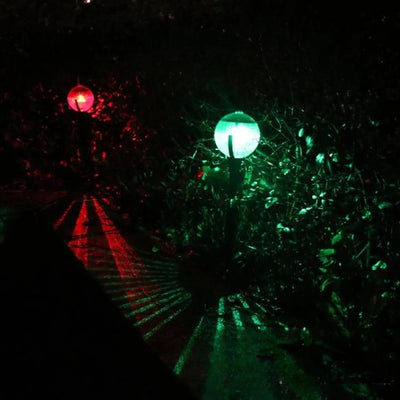 Piquets Solaires Boule de Couleur LED Jardin Décoratif