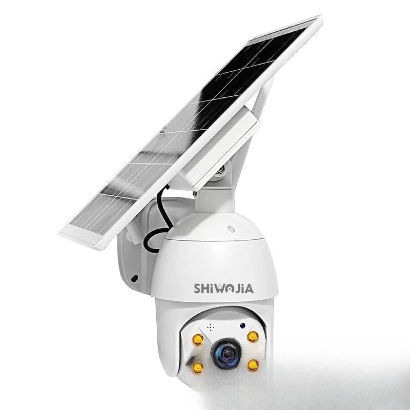 Caméra de surveillance solaire 360° extérieure autonome