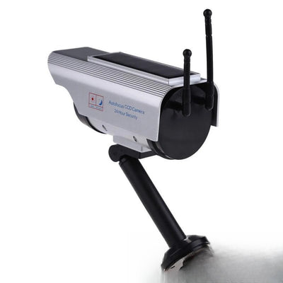 Caméra factice solaire avec antenne pour sécurité maison