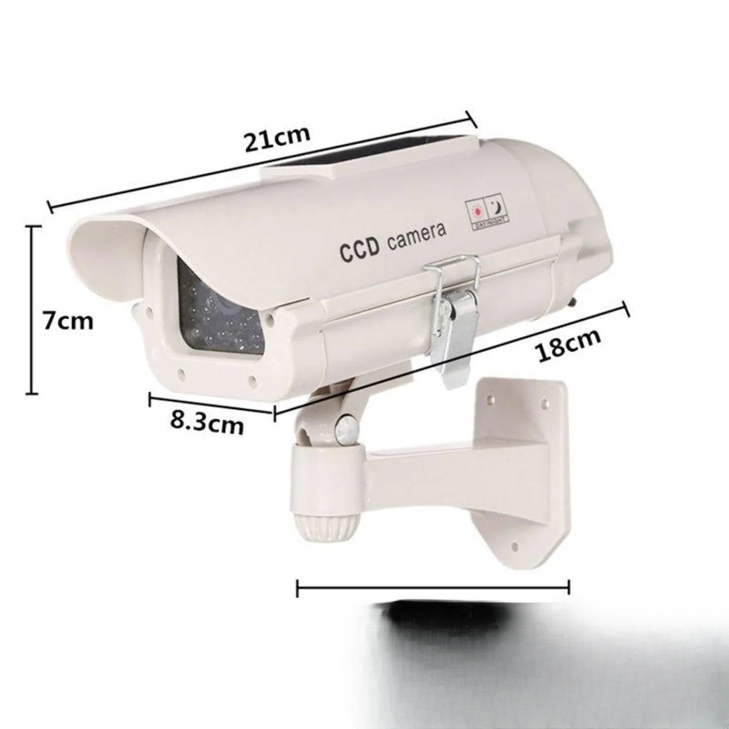 Caméra factice solaire réaliste, dimensions du produit