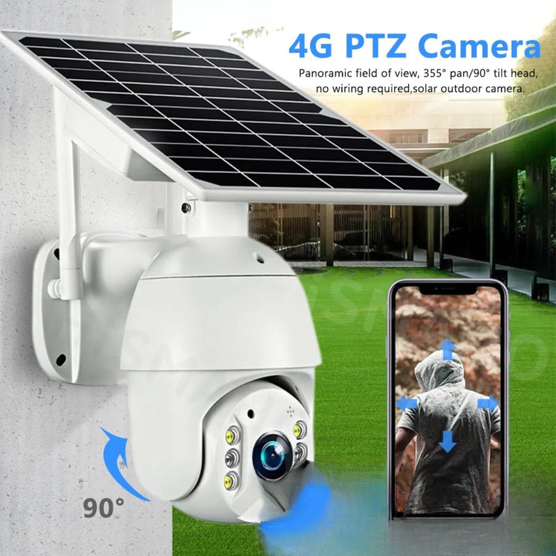 Caméra solaire 4G avec carte SIM surveillance extérieur - vue produit