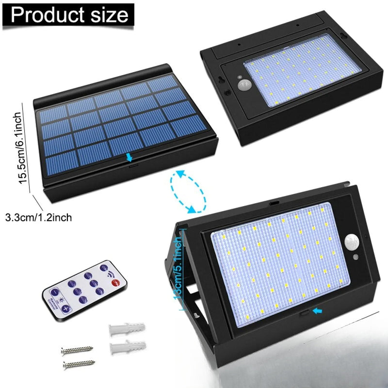 Lampe solaire pliable camping LED portable avec télécommande