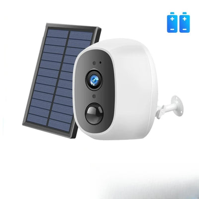 Caméra de surveillance solaire avec panneau déporté extérieur
