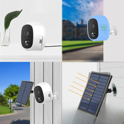 Installation murale de la caméra de surveillance solaire