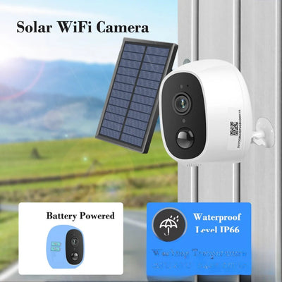 Caméra de surveillance solaire WiFi étanche IP66