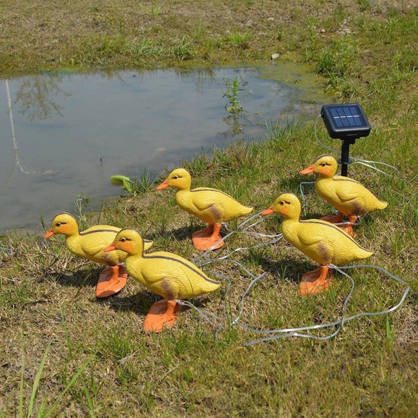 Lampe Solaire Canard Lumineux LED Décorative Jardin
