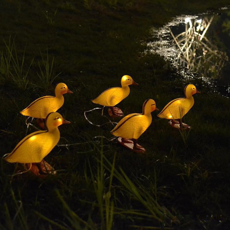 Lampe Solaire Canard Lumineux LED Décorative Jardin