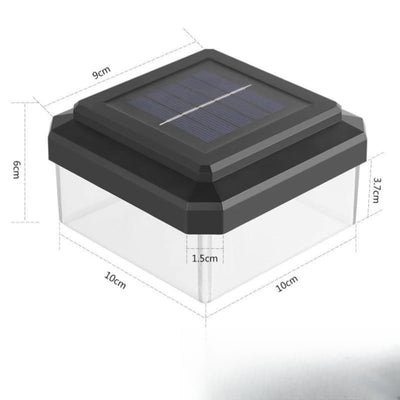 Capuchon Solaire Lumineux pour Poteau 10x10 cm – recharge solaire autonome, sans fil