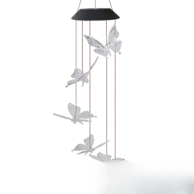 Carillon Solaire à Vent Papillon Lumineux LED Jardin Modèle 1