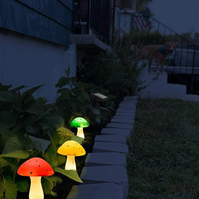Champignon Lumineux Solaire LED Allée Jardin