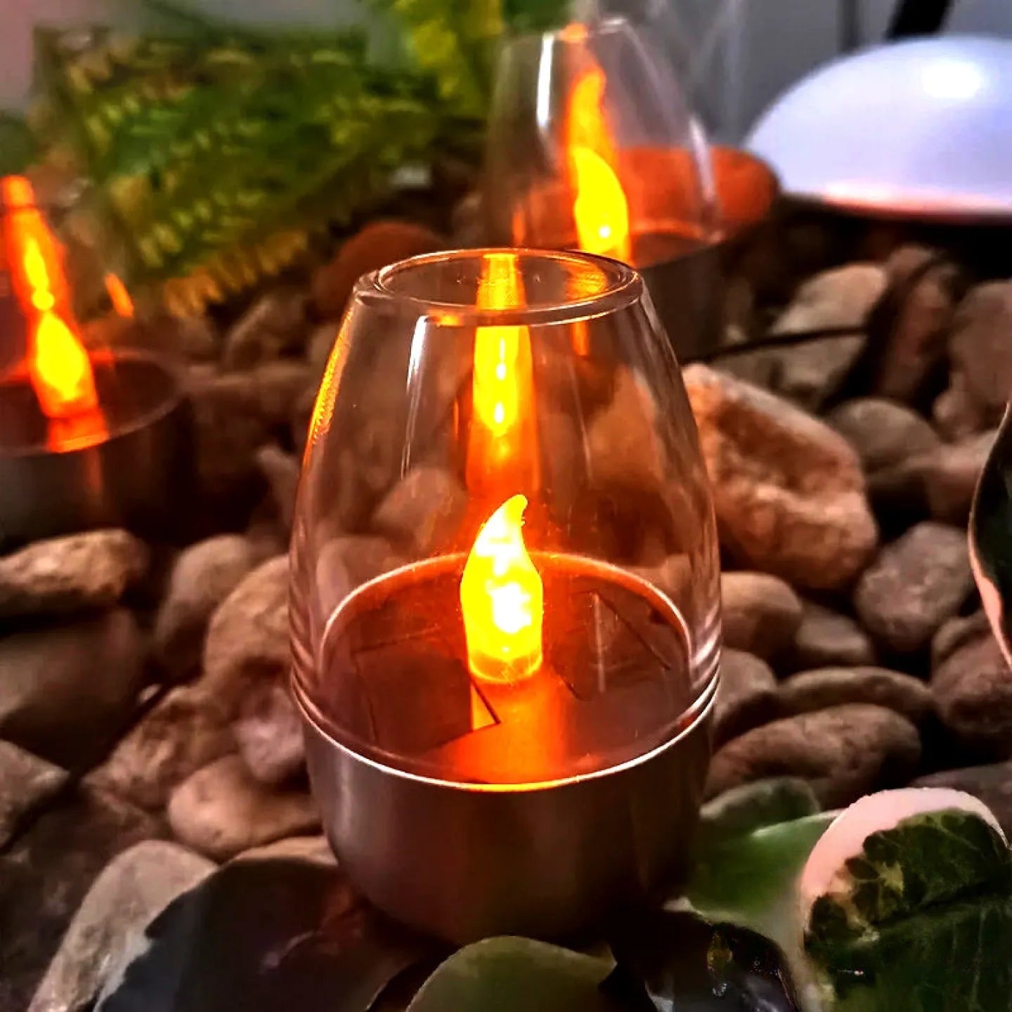 Chandelle Solaire LED Décorative Lumineuse pour Jardin