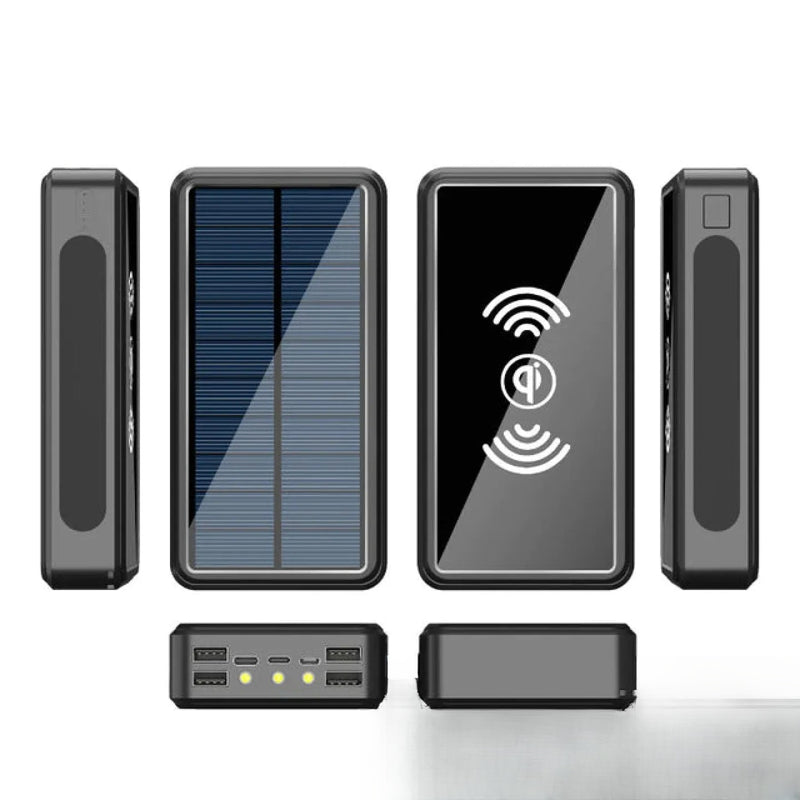 Chargeur solaire portable sans fil batterie externe 80000mAh