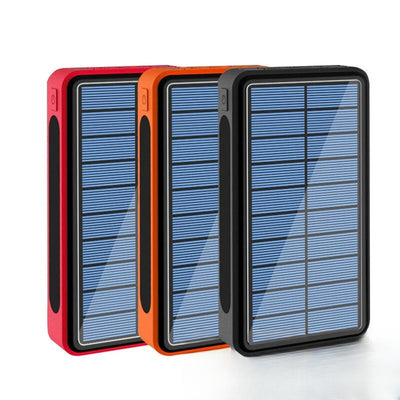 Chargeur solaire portable batterie externe coloris orange