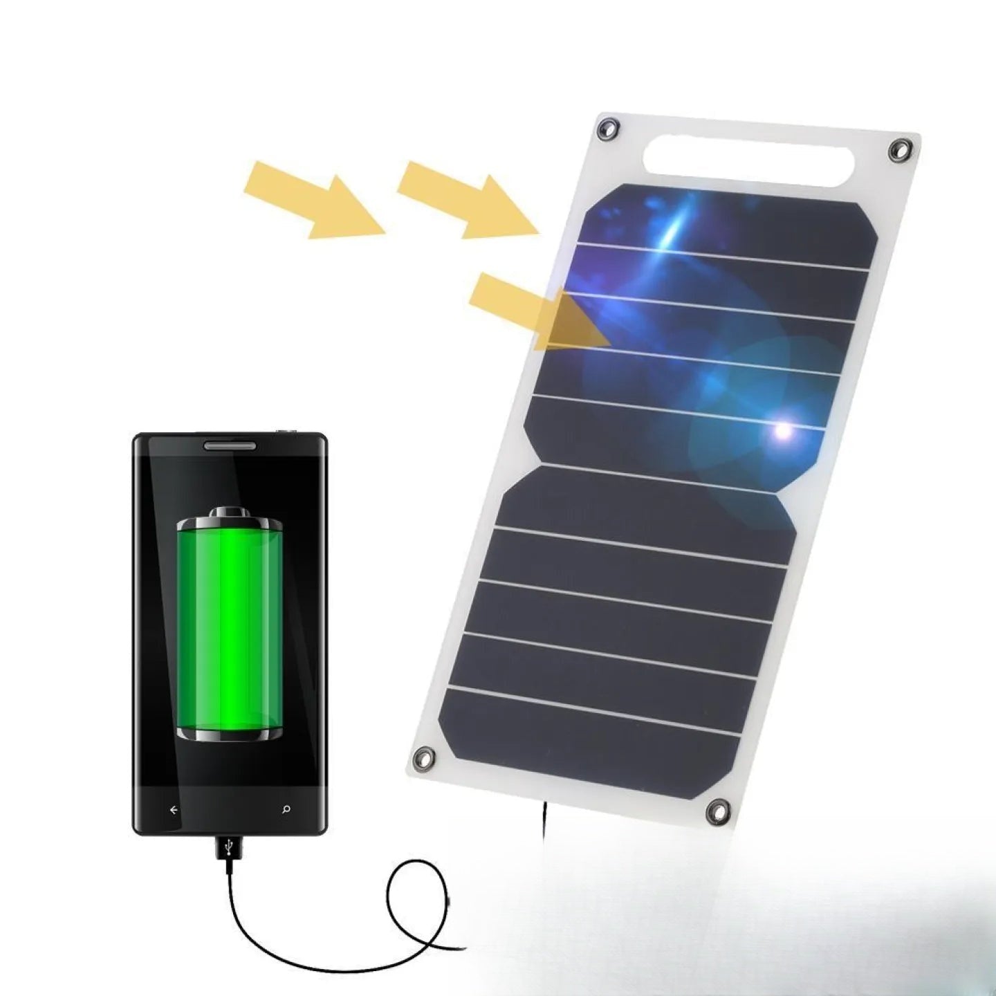 Chargeur solaire de camping portable à panneau pliable