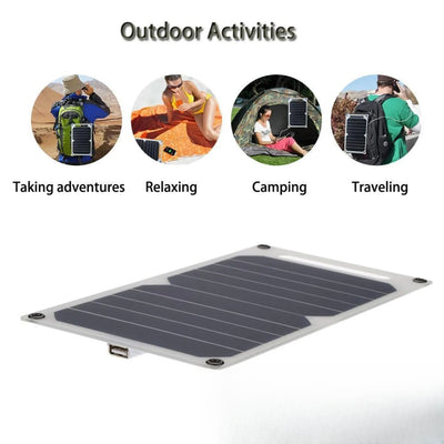 Chargeur solaire de camping pour aventures, camping et voyages