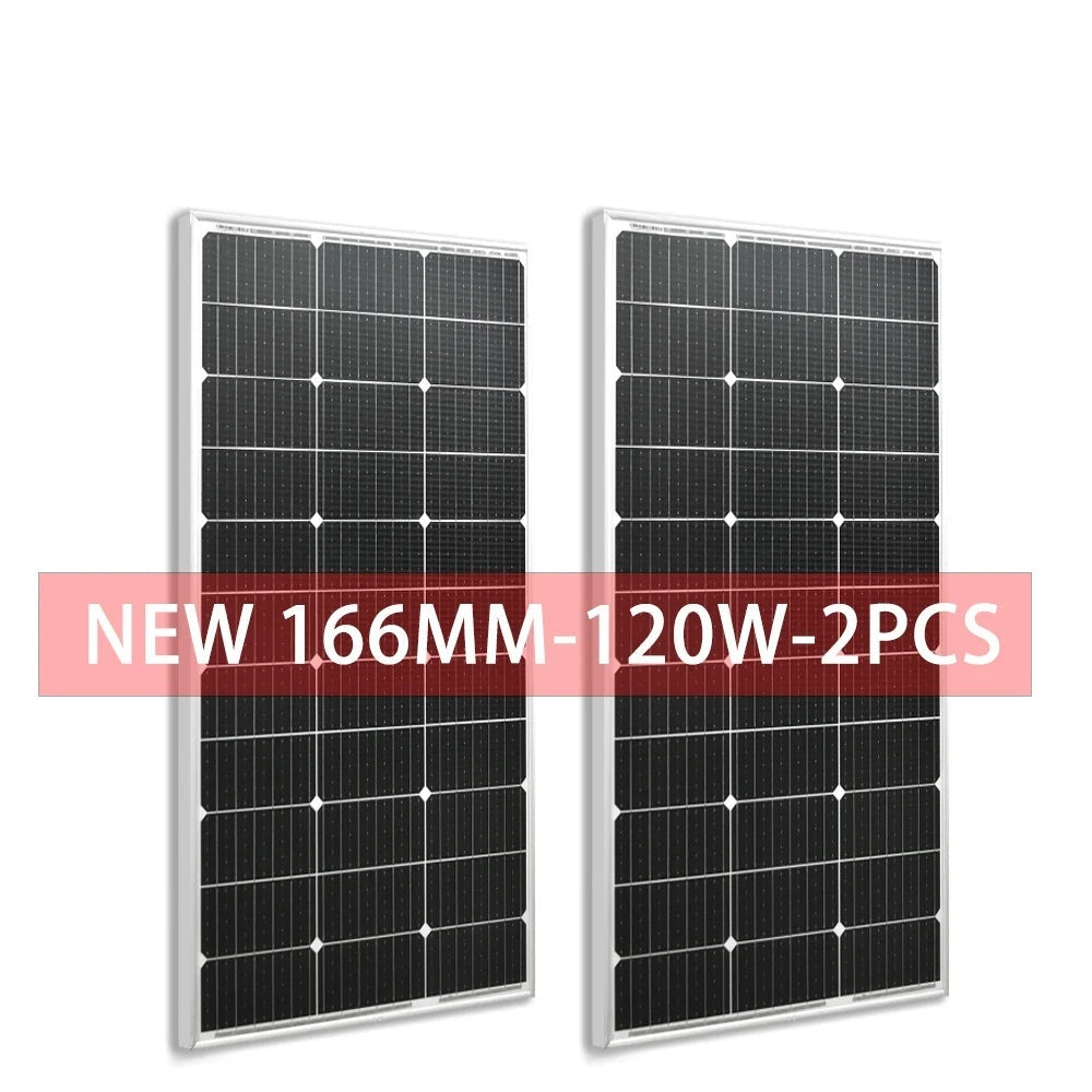 Panneau Solaire Rigide Verre Monocristallin 120W – contenu du pack et accessoires fournis
