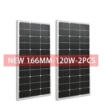 Panneau Solaire Rigide Verre Monocristallin 120W – contenu du pack et accessoires fournis