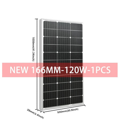 Panneau Solaire Rigide Verre Monocristallin 120W – prises de sortie et bornes de connexion