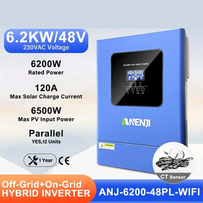Onduleur Solaire Hybride 6,2 kW 48V On-Grid