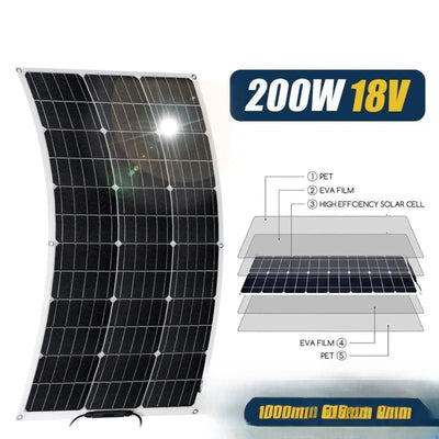 Panneau Solaire Flexible 200W Photovoltaïque Monocristallin