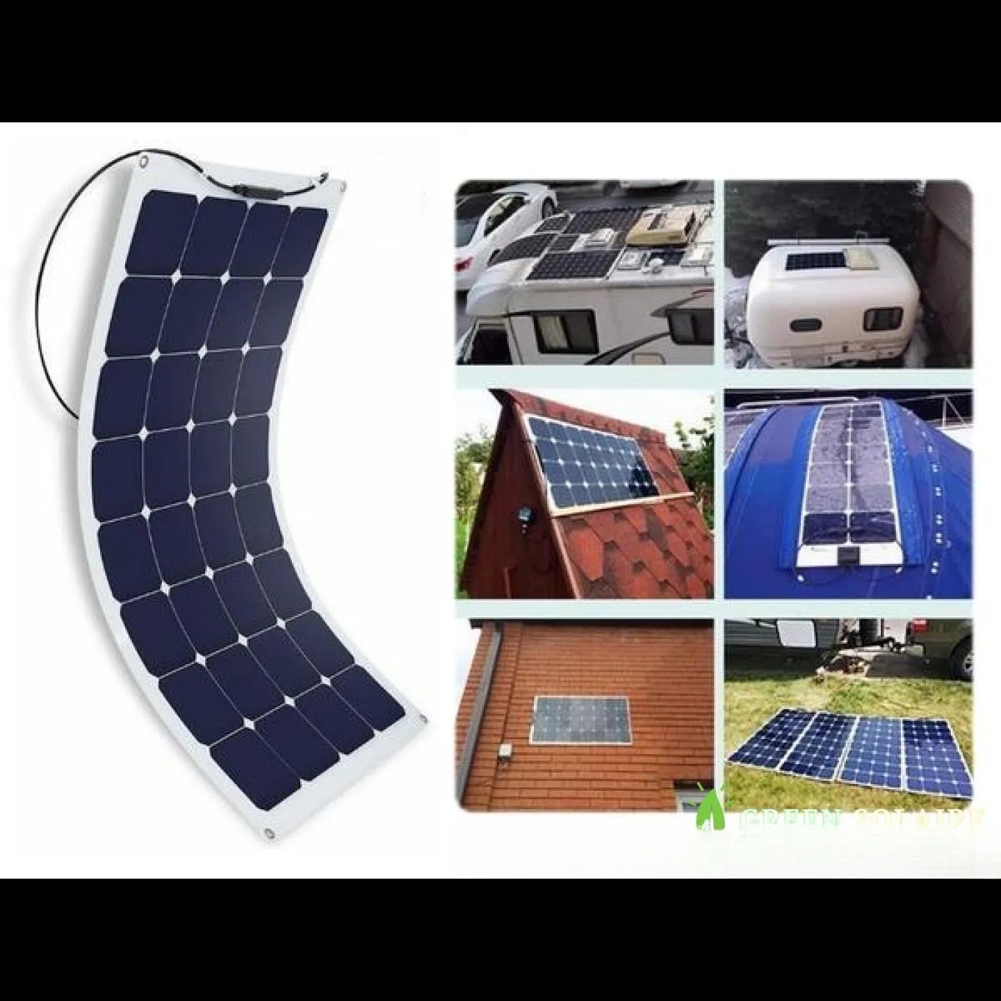 Panneau Solaire Flexible 100W Photovoltaïque Monocristallin