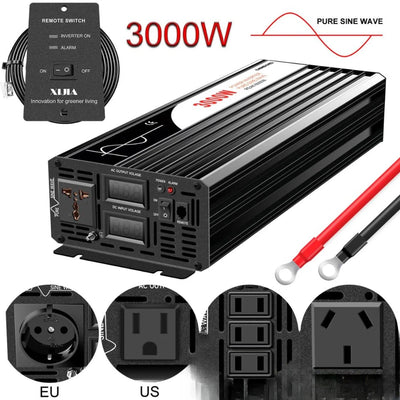 Convertisseur solaire pur sinus 3000W 12V 24V