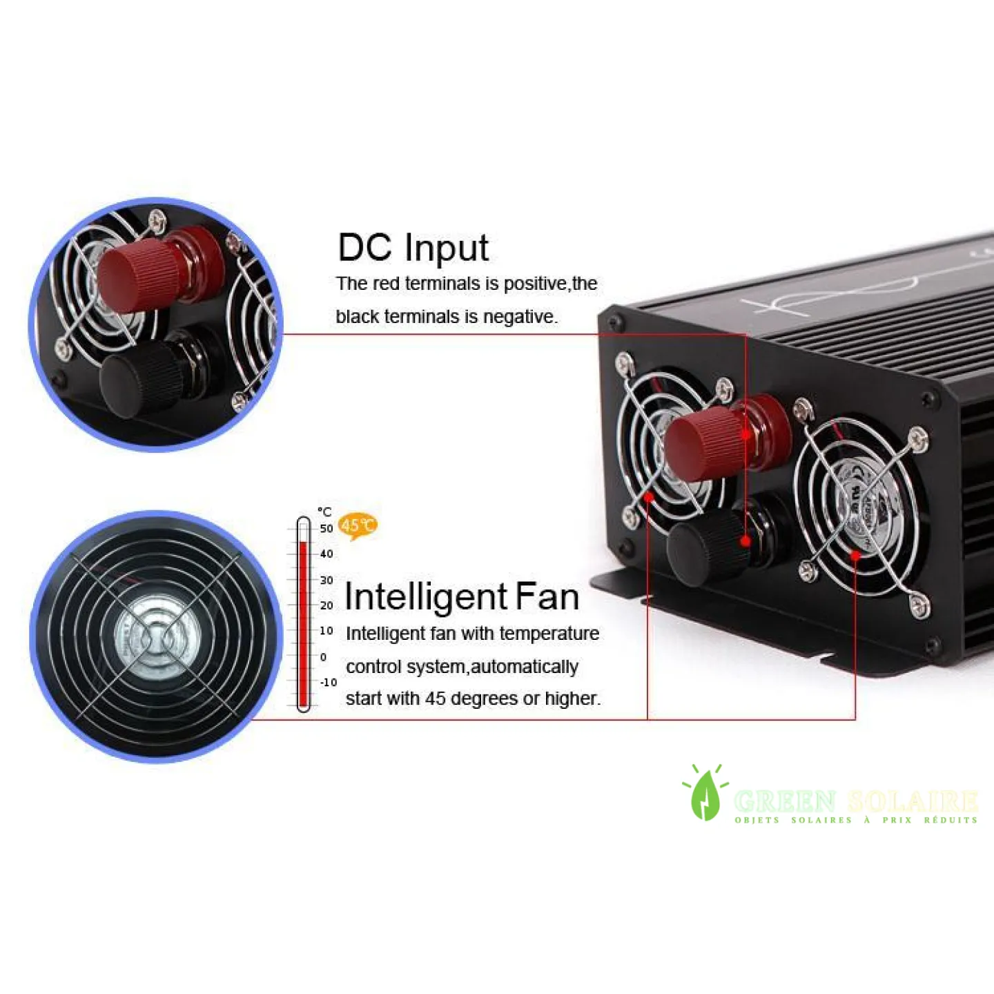 CONVERTISSEUR PUR SINUS 1000W DC 12V 24V 48V AC 110V 220V