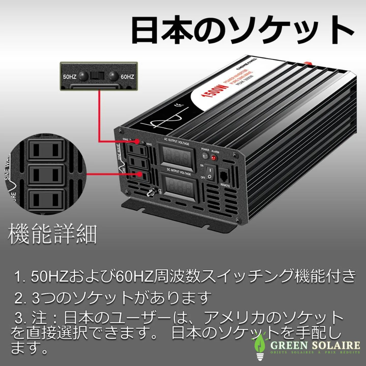 CONVERTISSEUR PUR SINUS 3000W