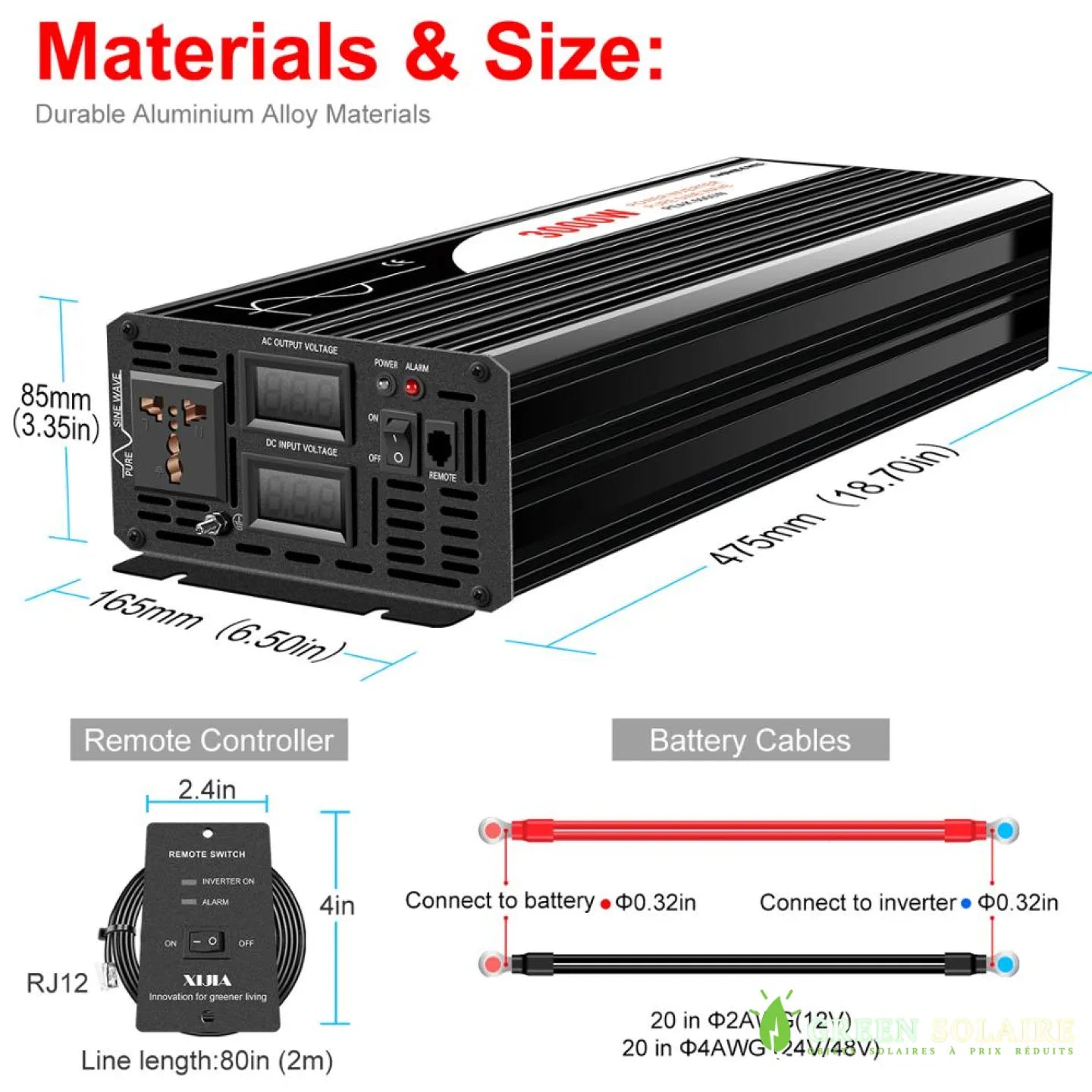 CONVERTISSEUR PUR SINUS 3000W