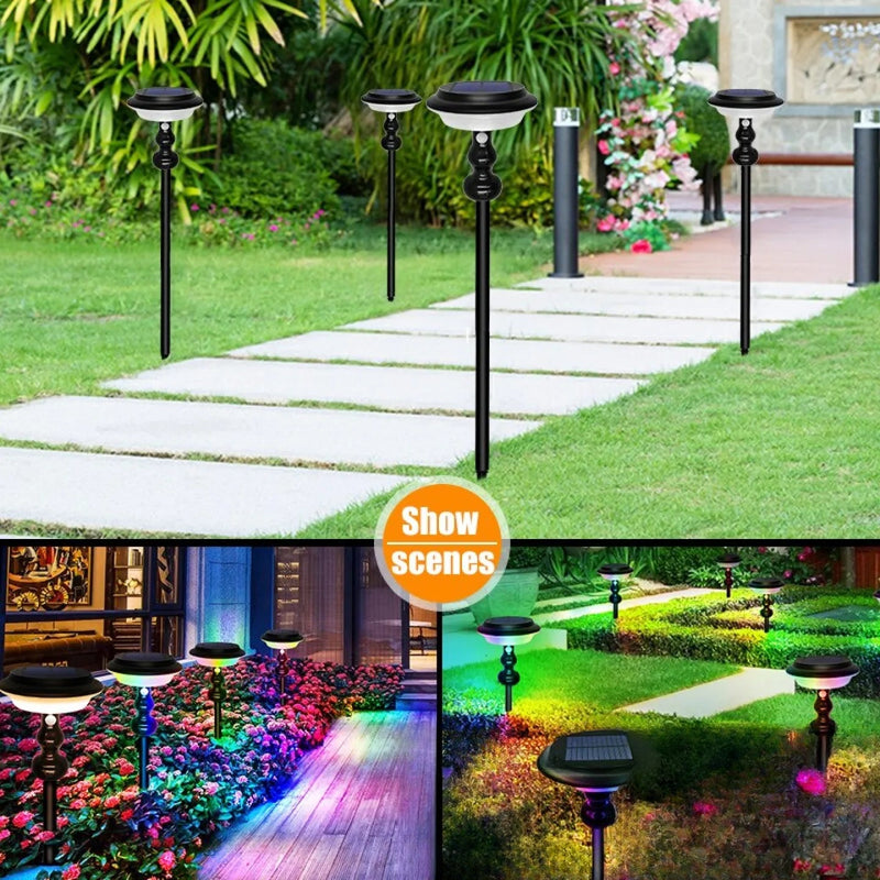 Lampe solaire couleur changeante à fixer ou planter