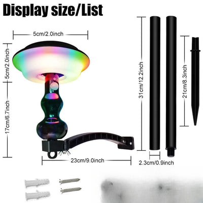 Lampe solaire couleur changeante dimensions