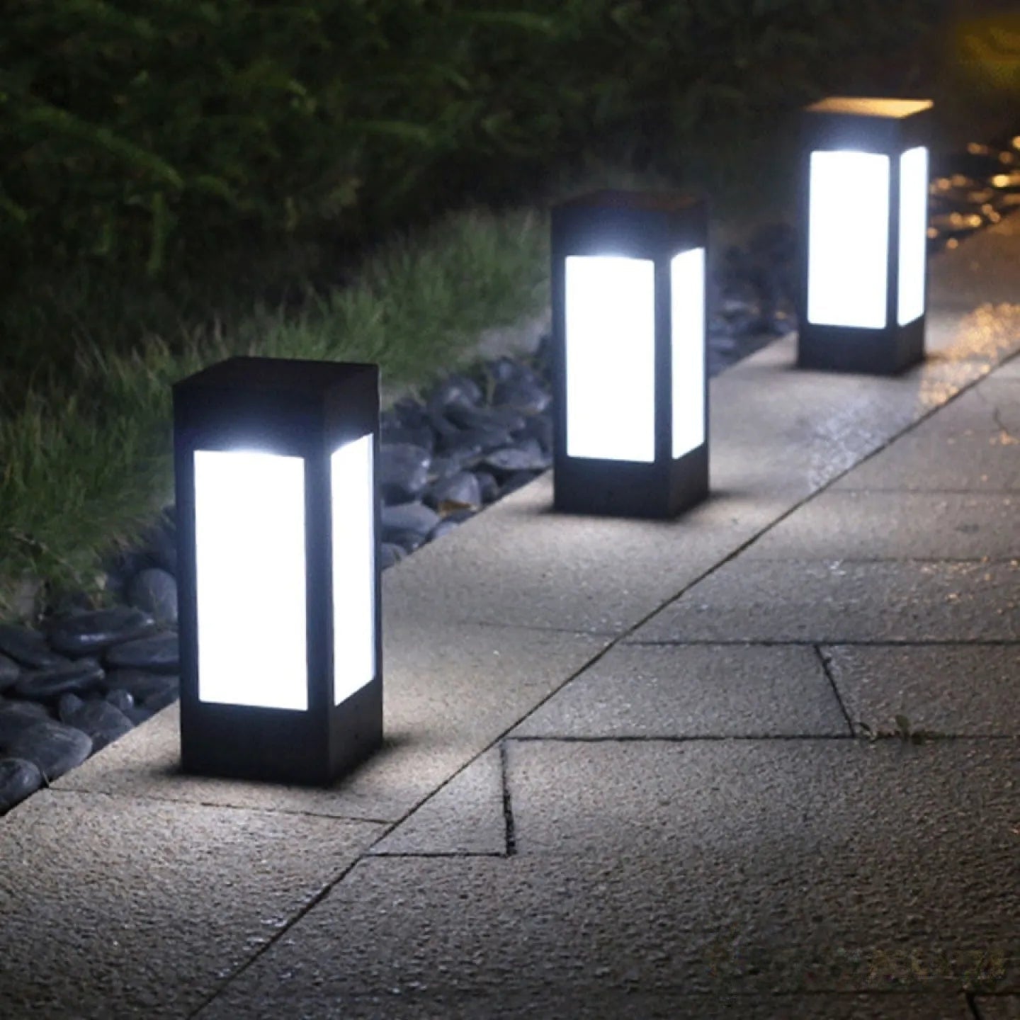 Cube lumineux solaire LED décoratif extérieur jardin
