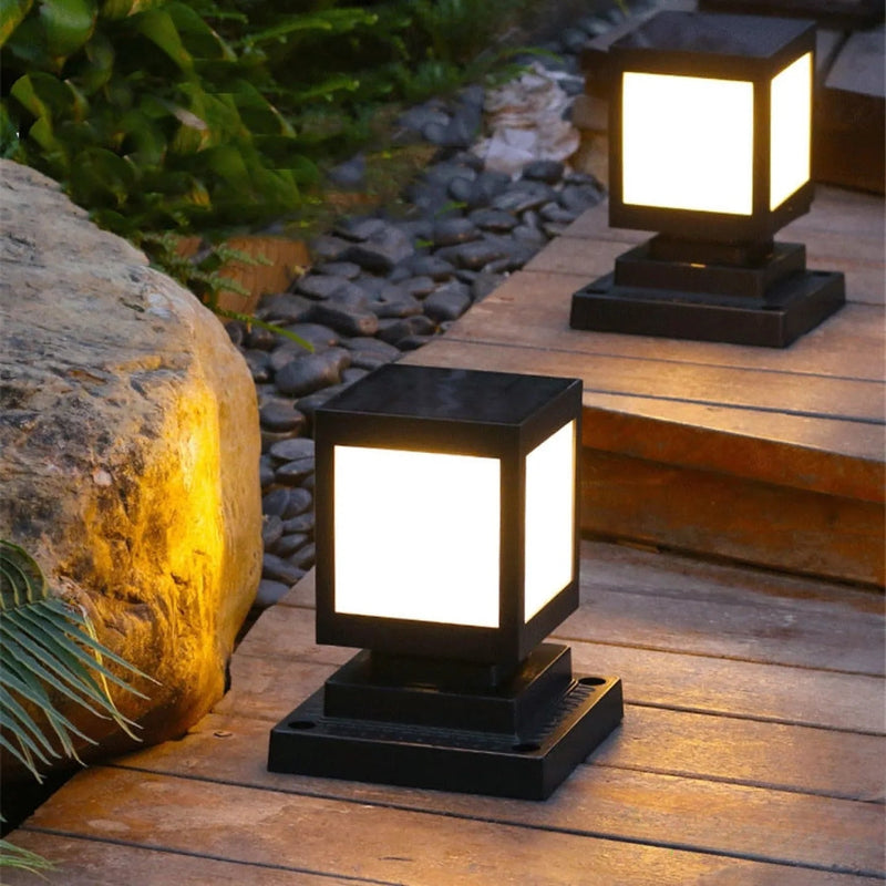 Cube lumineux solaire LED décoratif extérieur jardin