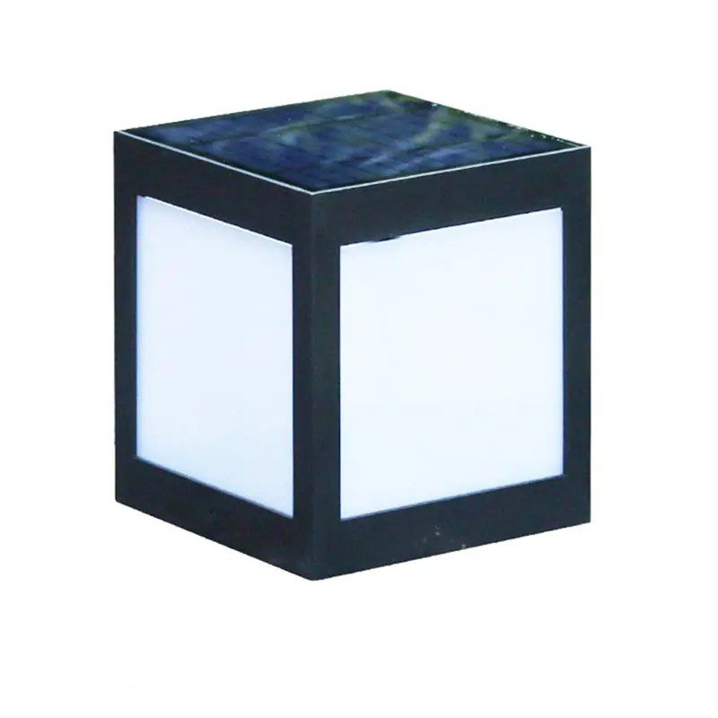 Lanterne solaire cube LED pour jardin