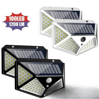 Lampe solaire extérieure avec détecteur 100 LED 1200lm - vue produit