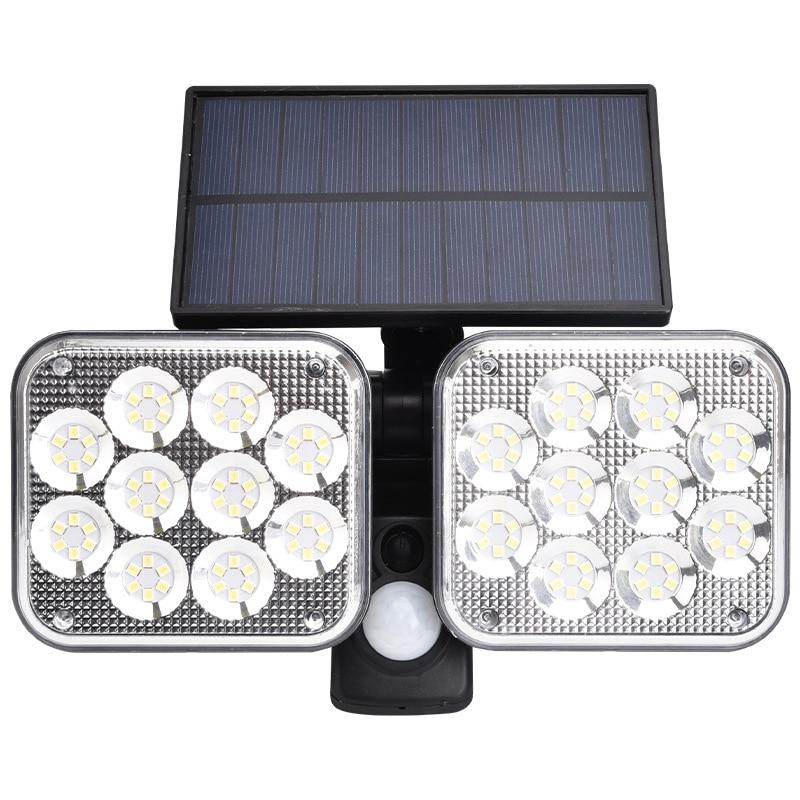 Projecteur solaire double tête 120 LED détecteur de mouvement