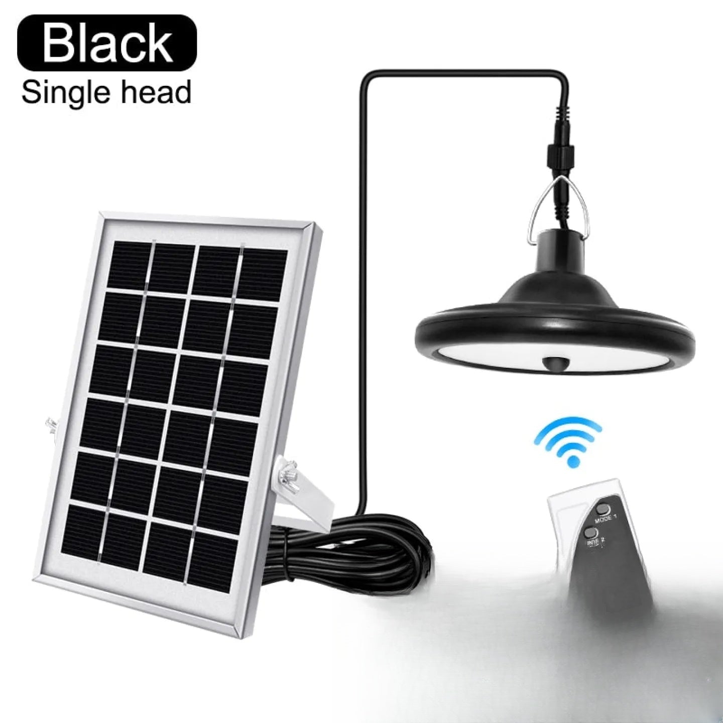Éclairage Solaire Longue Autonomie 1 Tête Noire