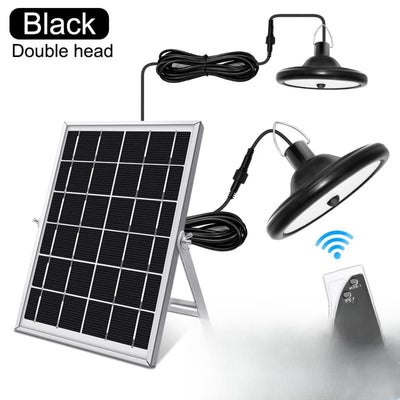 Éclairage Solaire Longue Autonomie 2 Têtes Noires