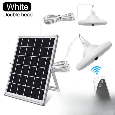 Éclairage Solaire Longue Autonomie 2 Têtes Blanches