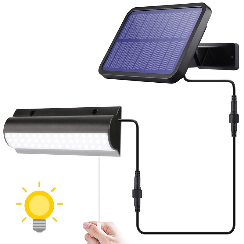 Applique solaire LED avec interrupteur à tirette