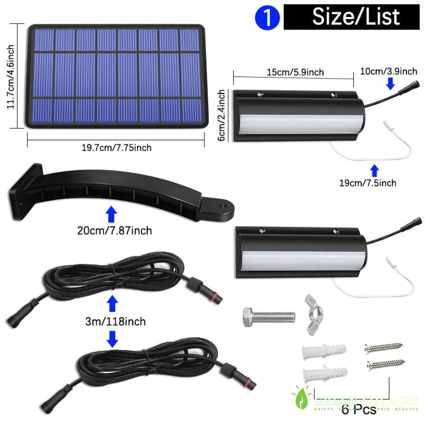 ÉCLAIRAGE SOLAIRE AVEC TIRETTE ET PANNEAU DÉPORTÉ